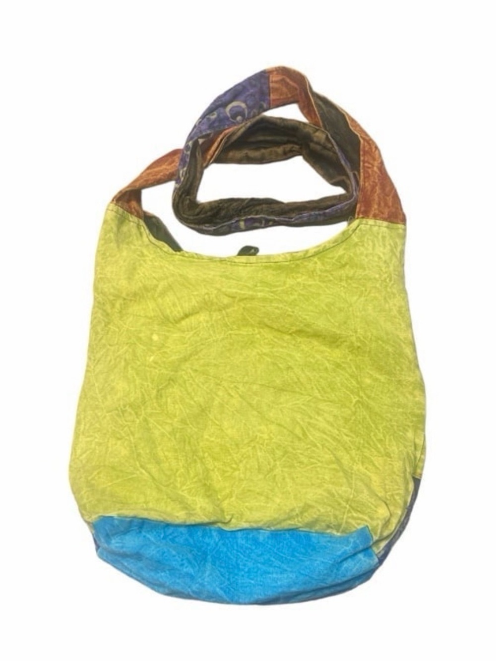 Vintage Peace Patchwork Hippie Hobo Bag Boho Slouchy Shoulder Purse - Picture 3 of 8